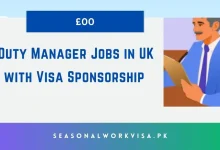 Duty Manager Jobs in UK with Visa Sponsorship 
