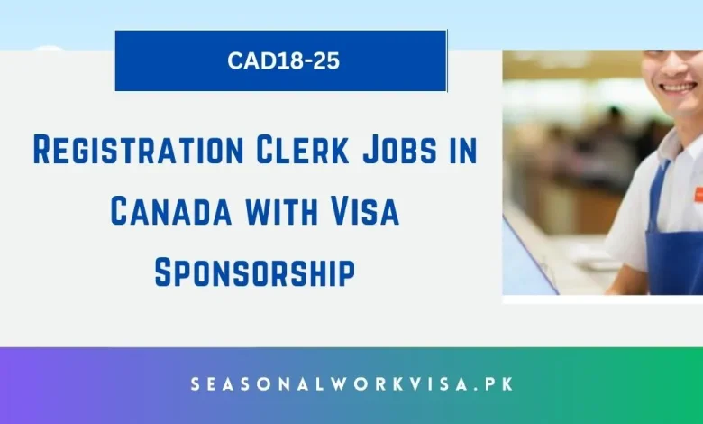 Registration Clerk Jobs in Canada with Visa Sponsorship 1 Registration Clerk Jobs in Canada