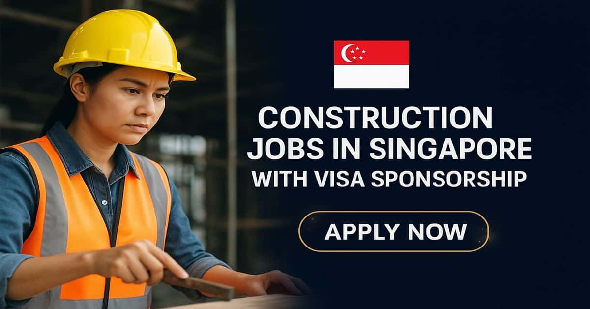 Construction Jobs in Singapore with Visa Sponsorship