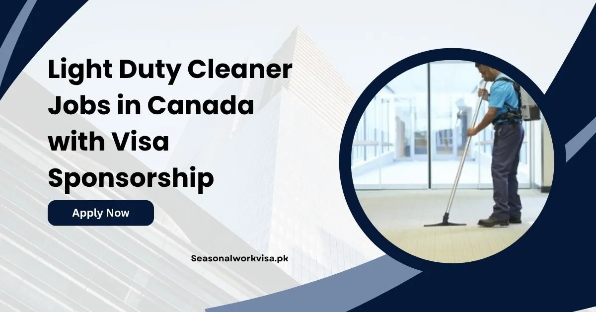 Light Duty Cleaner Jobs in Canada with Visa Sponsorship 1 Light Duty Cleaner Jobs in Canada