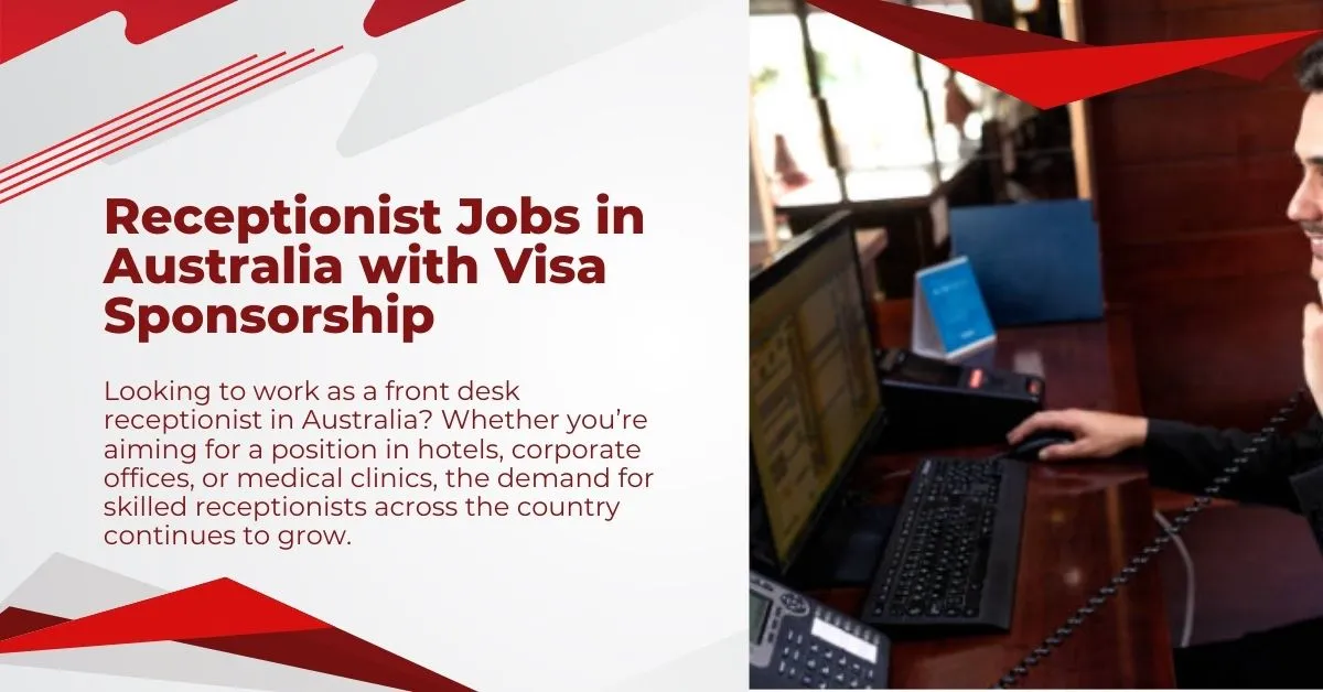 Receptionist Jobs in Australia with Visa Sponsorship 1 Receptionist Jobs in Australia
