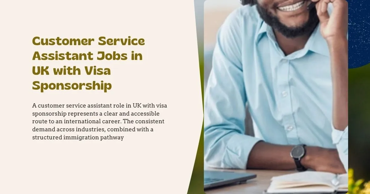 Customer Service Assistant Jobs in UK with Visa Sponsorship 2 Customer Service Assistant Jobs in UK