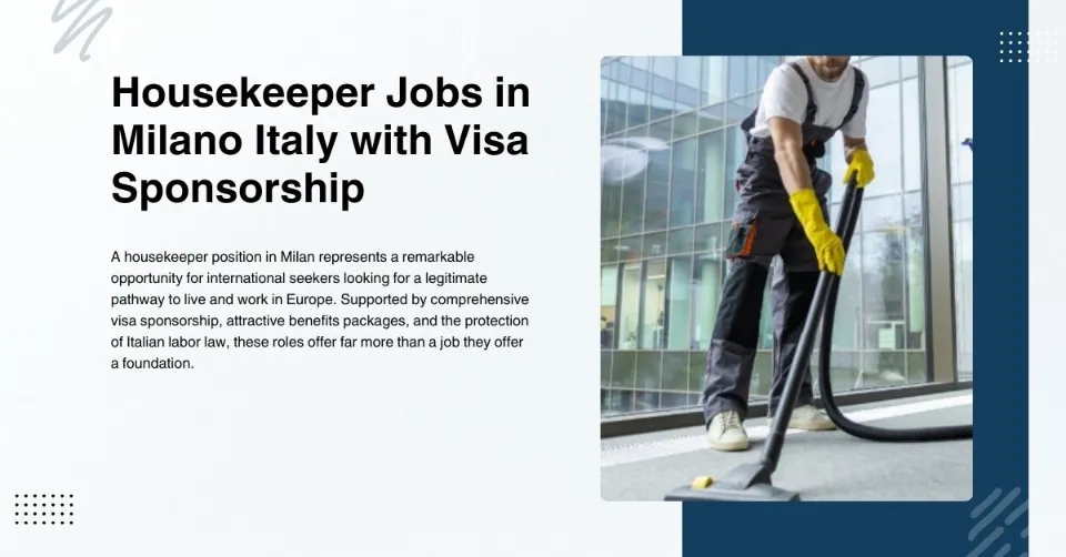 Housekeeper Jobs in Milano Italy