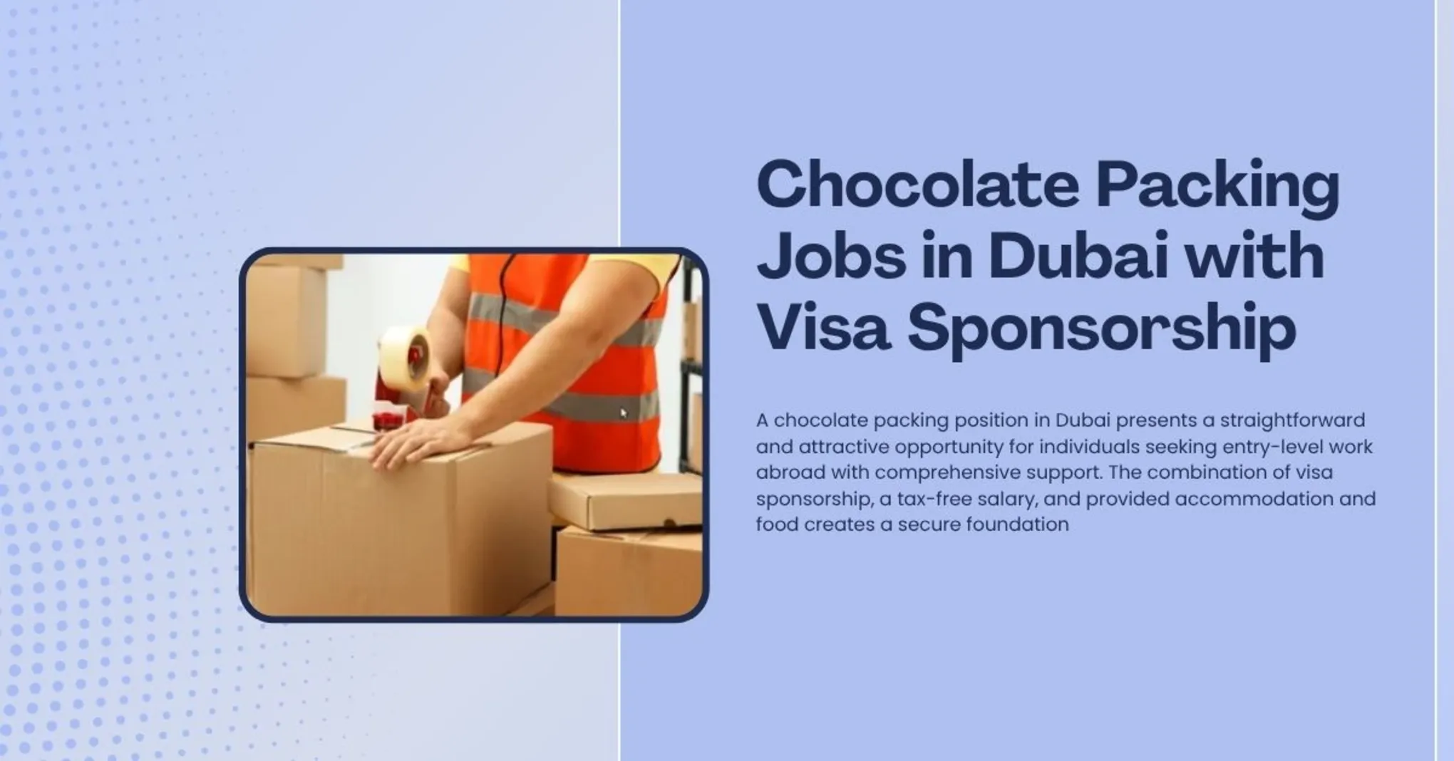 Chocolate Packing Jobs in Dubai