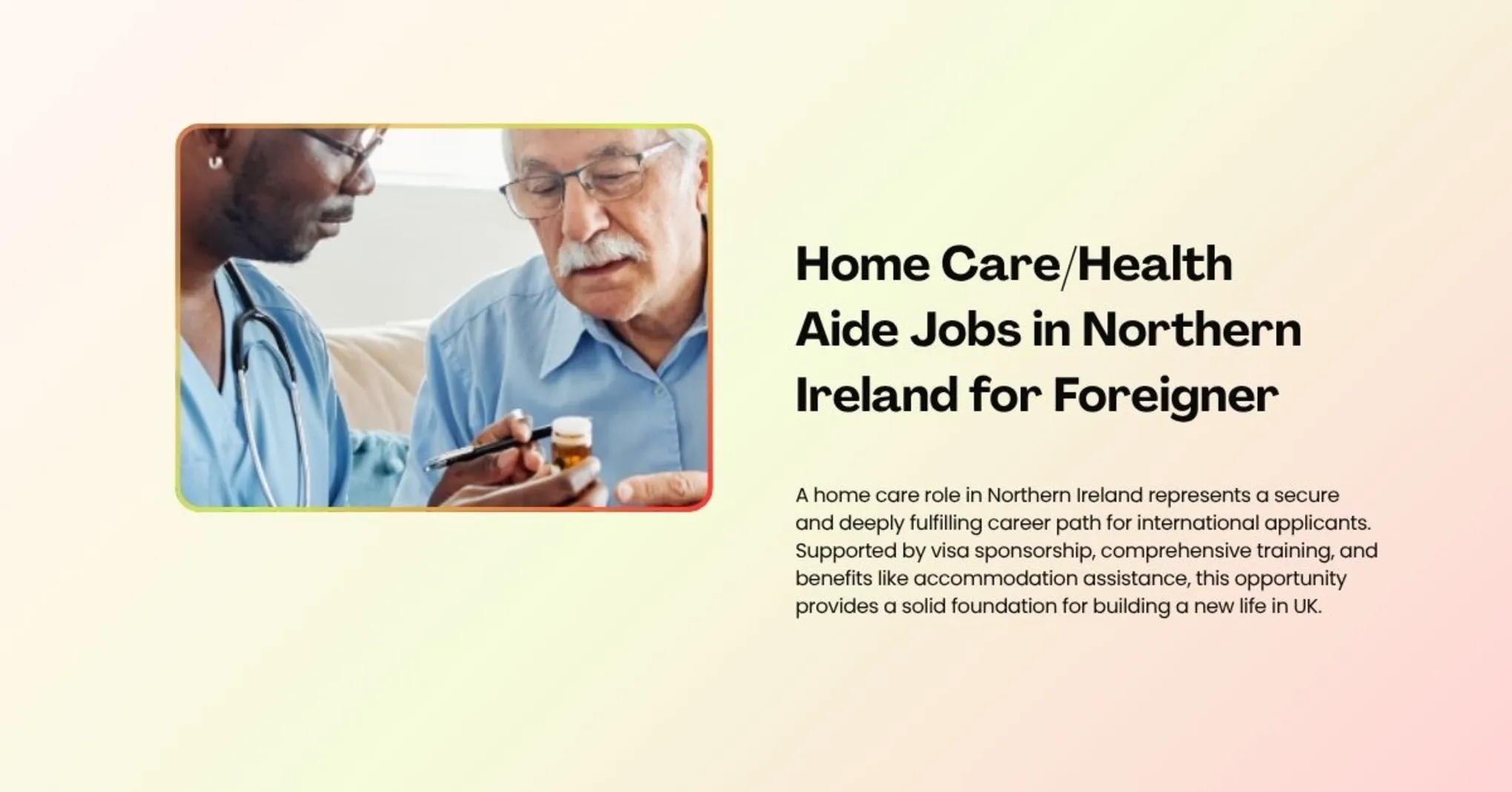 Home Care/Health Aide Jobs in Northern Ireland