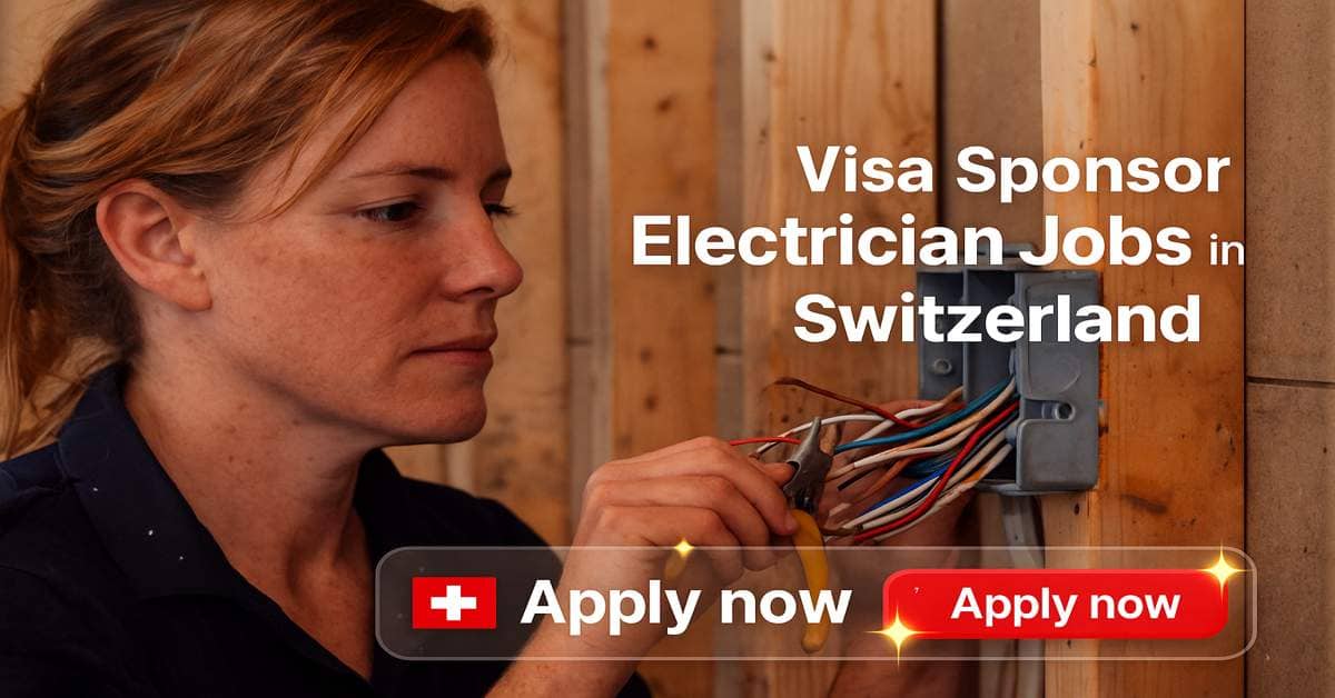 Visa Sponsor Electrician Jobs in Switzerland