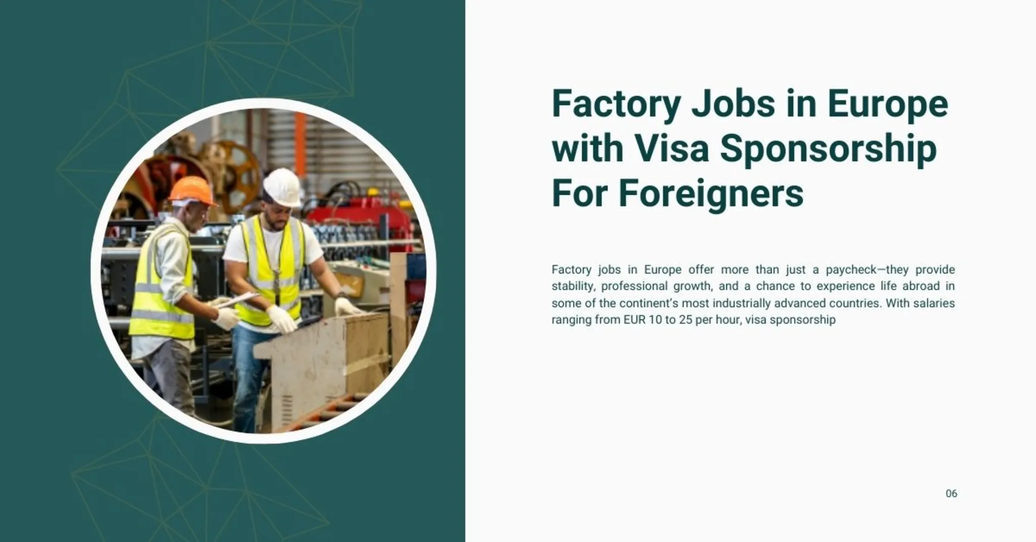 Factory Jobs in Europe with Visa Sponsorship For Foreigners 1 Factory Jobs in Europe