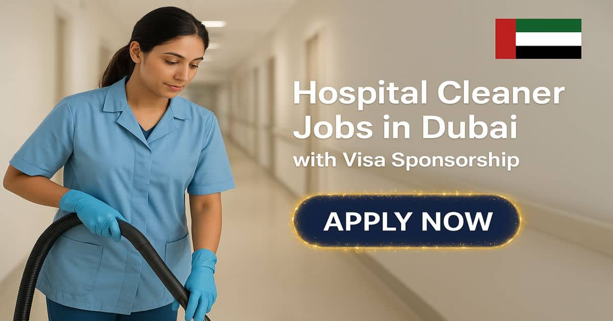Hospital Cleaner Jobs in Dubai with Visa Sponsorship