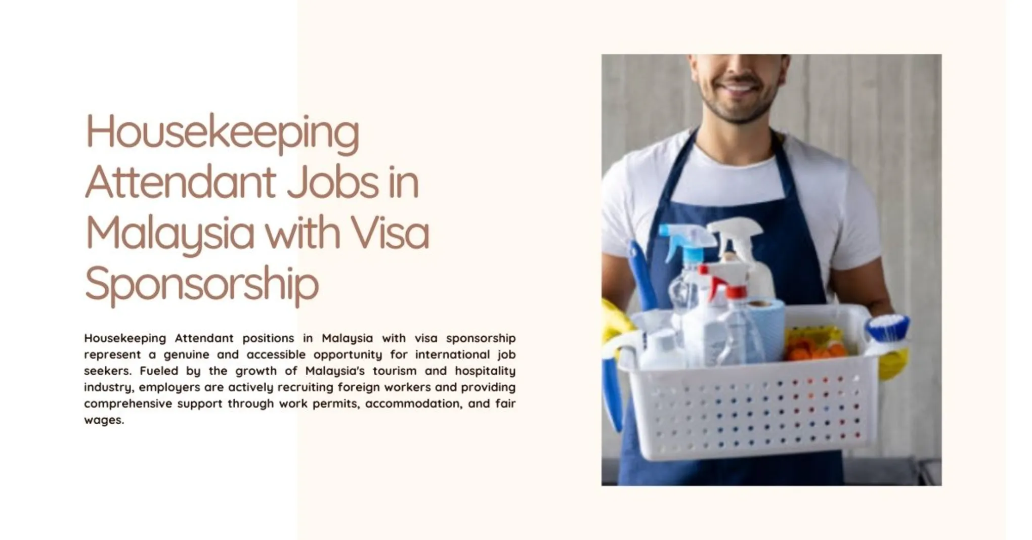 Housekeeping Attendant Jobs in Malaysia with Visa Sponsorship 1 Housekeeping Attendant Jobs in Malaysia