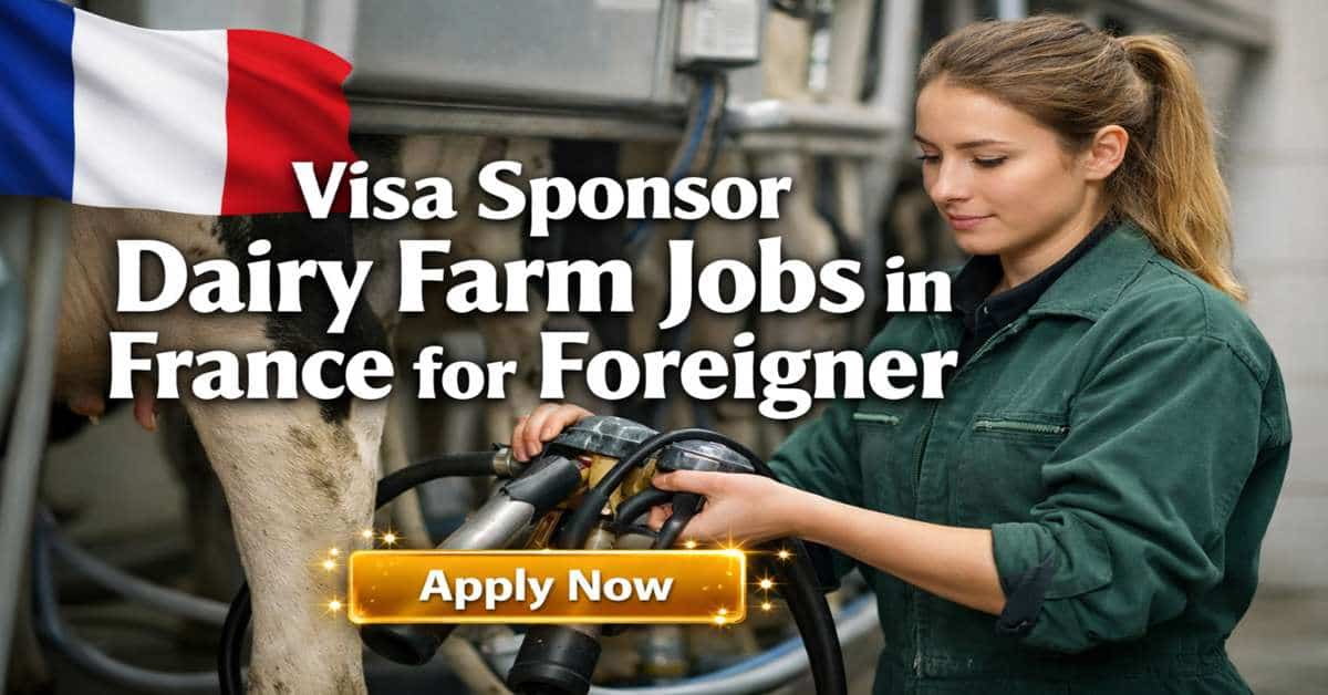Visa Sponsor Dairy Farm Jobs in France for Foreigner