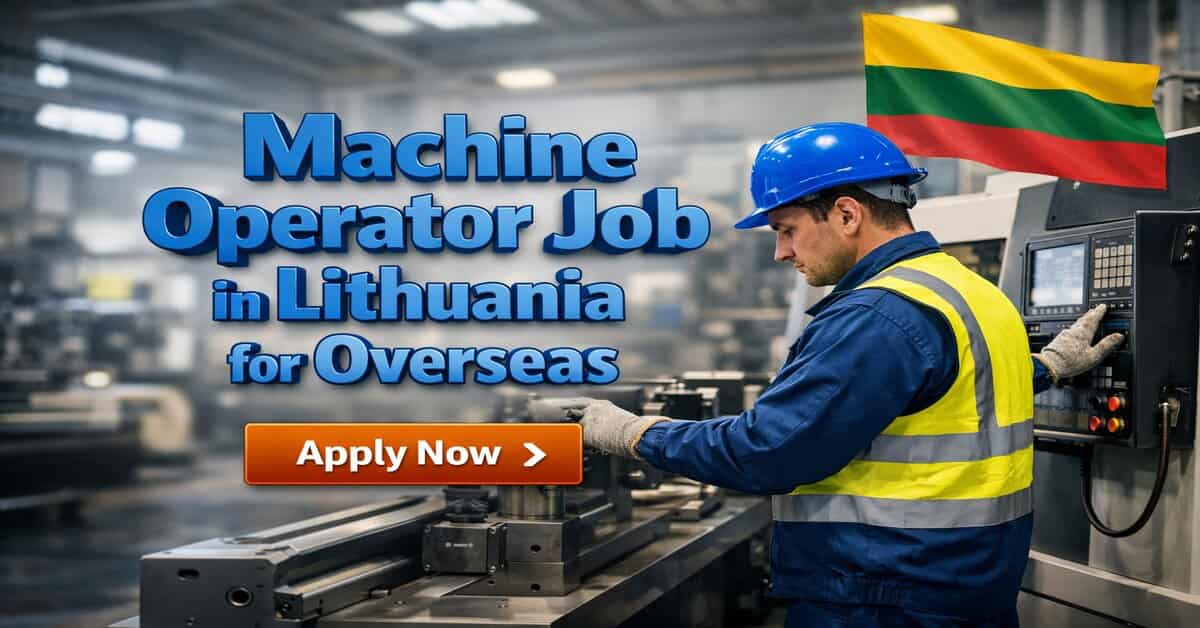 Machine Operator Job in Lithuania for Overseas