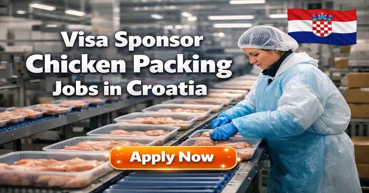 Visa Sponsor Chicken Packing Jobs in Croatia
