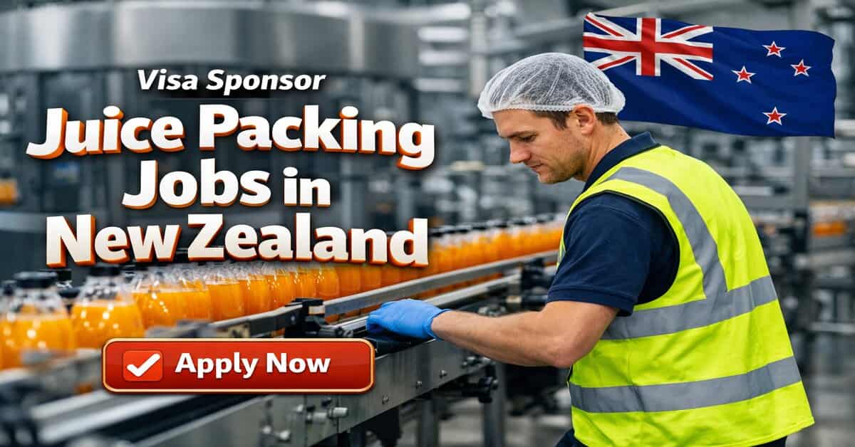 Visa Sponsor Juice Packing Jobs in New Zealand