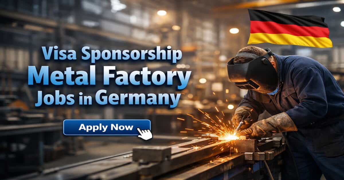 Visa Sponsorship Metal Factory Jobs in Germany