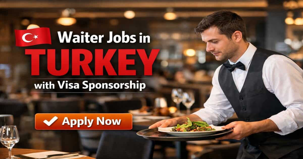 Waiter Jobs in Turkey with Visa Sponsorship