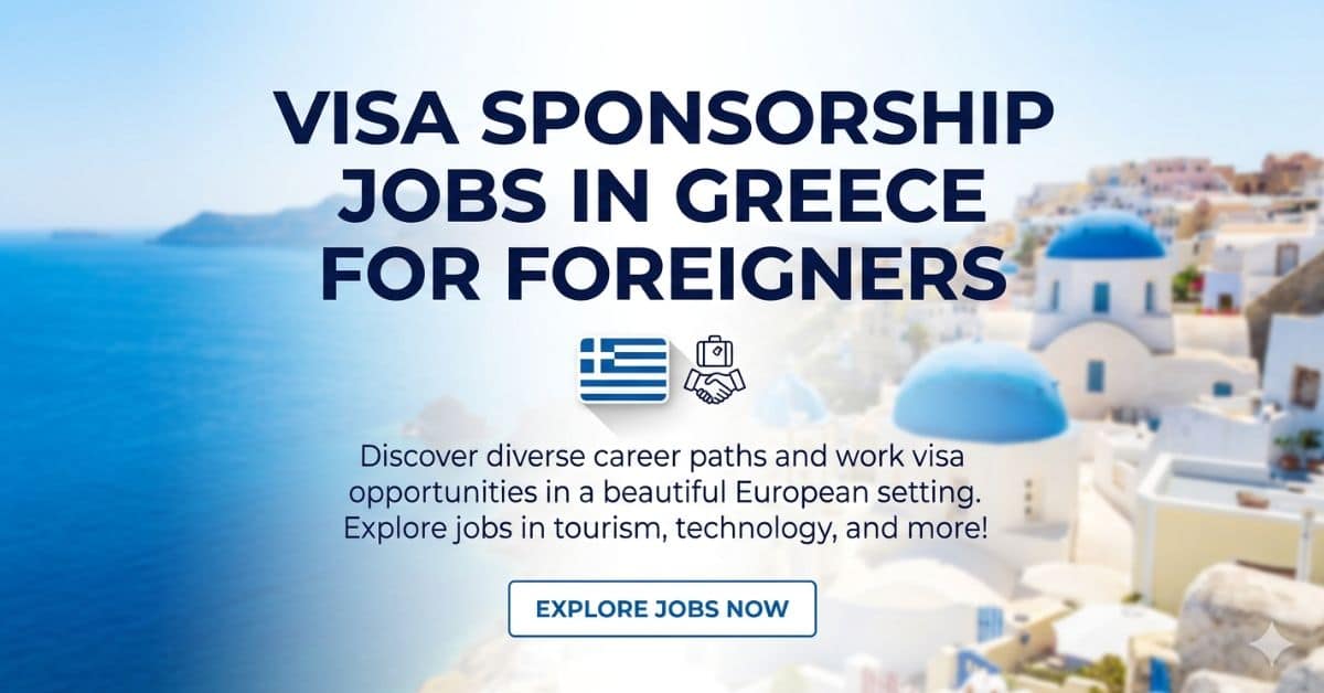 Visa Sponsorship Jobs in Greece for Foreigners